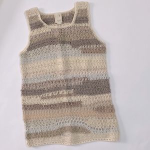 Vintage Far Away from Close crochet tunic tank